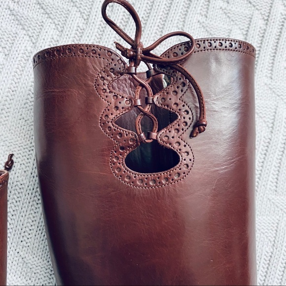 Ralph Lauren purple label chestnut knee high boots - Picture 7 of 14